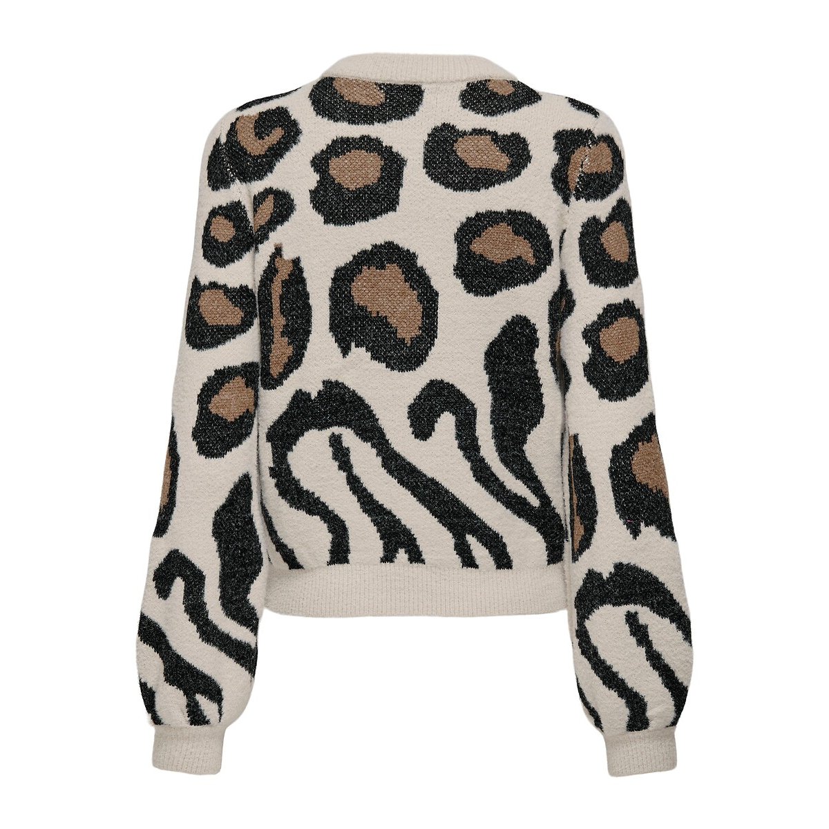Pull col rond imprimé léopard, JDY