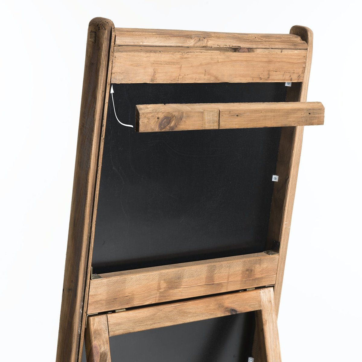 Miroir sur pied en bois de pin recyclé DENVER bois naturel, PIER IMPORT