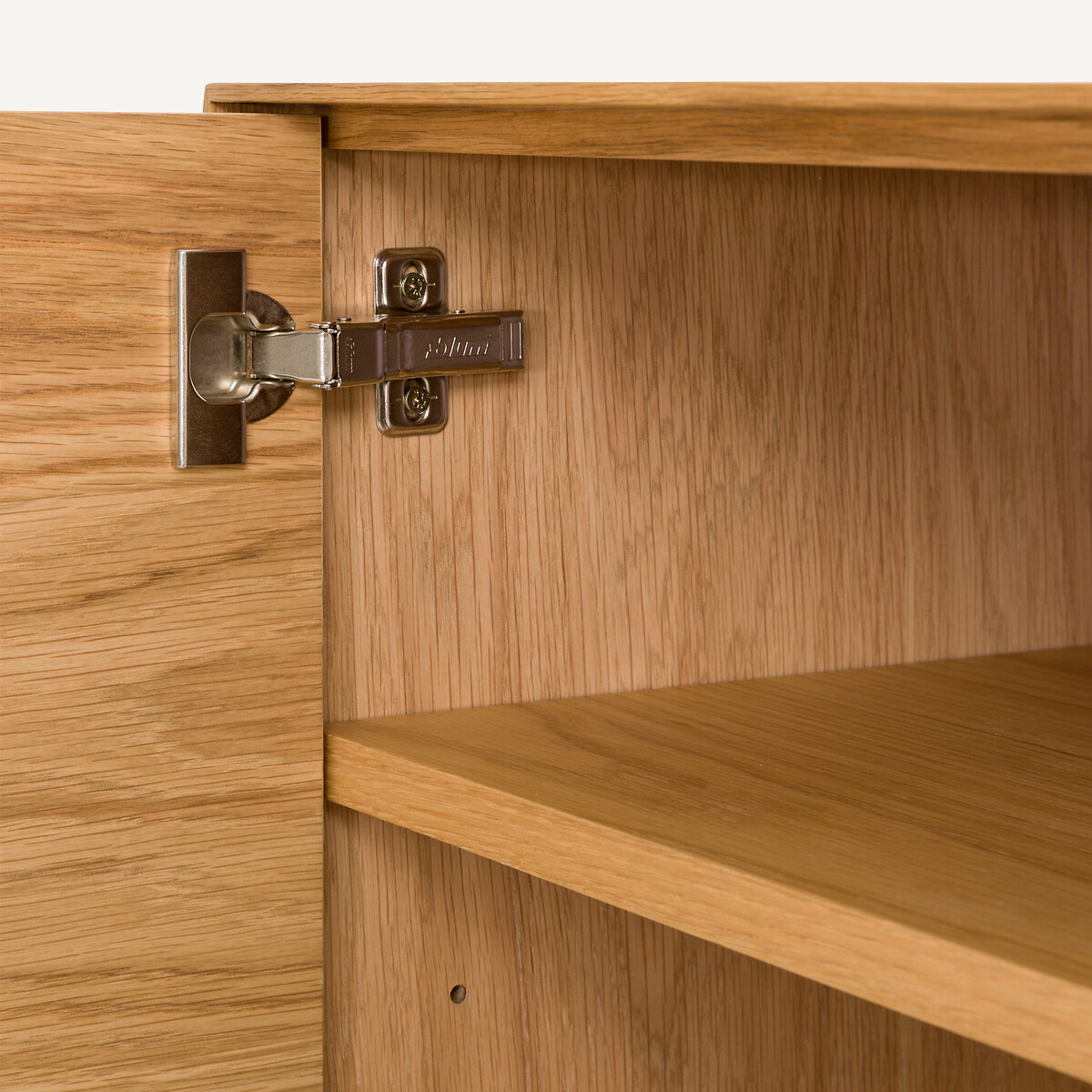 Credenza bassa in rovere impiallacciato, Oreko quercia naturale, AM.PM