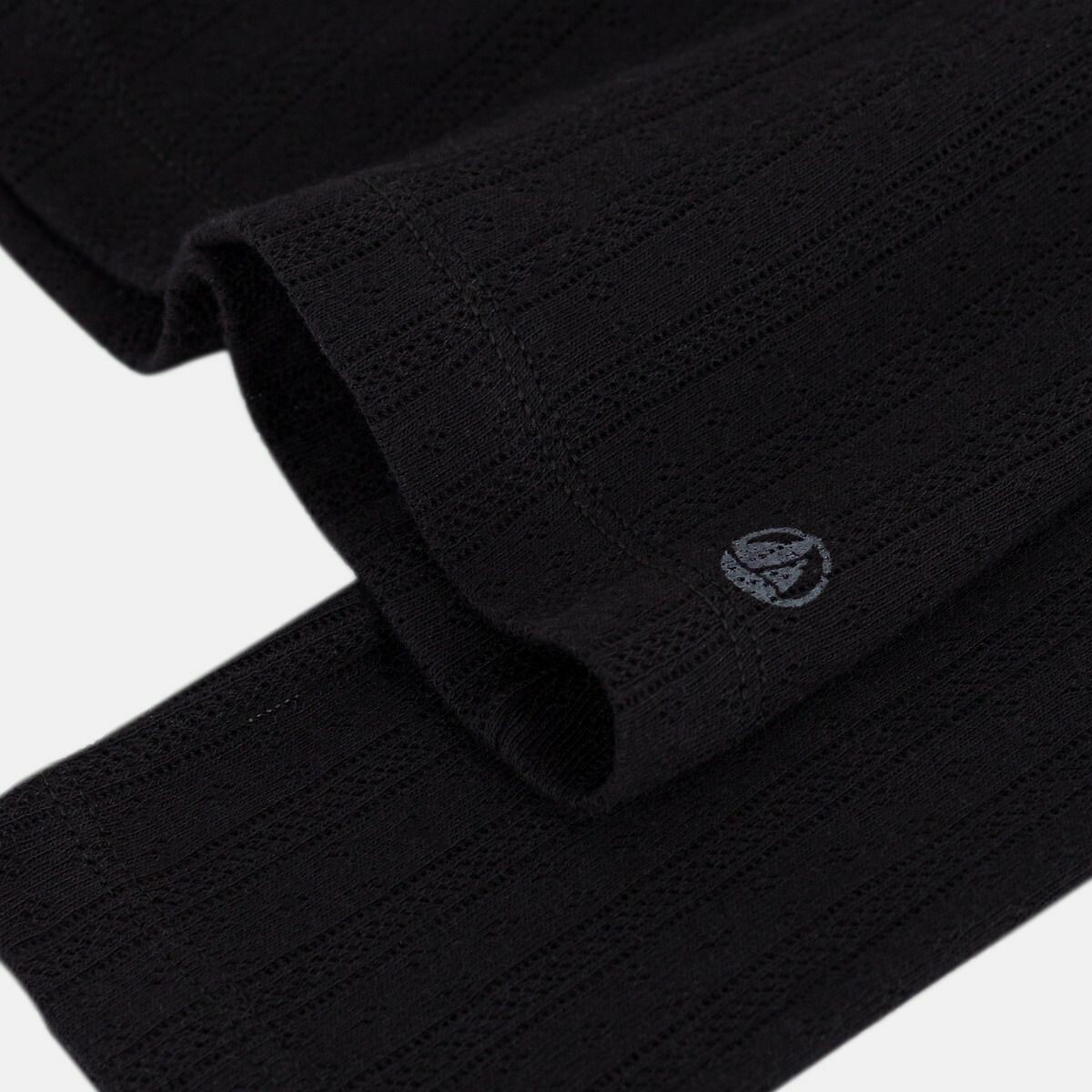 T-shirt femme l'iconique en coton ajouré noir, PETIT BATEAU