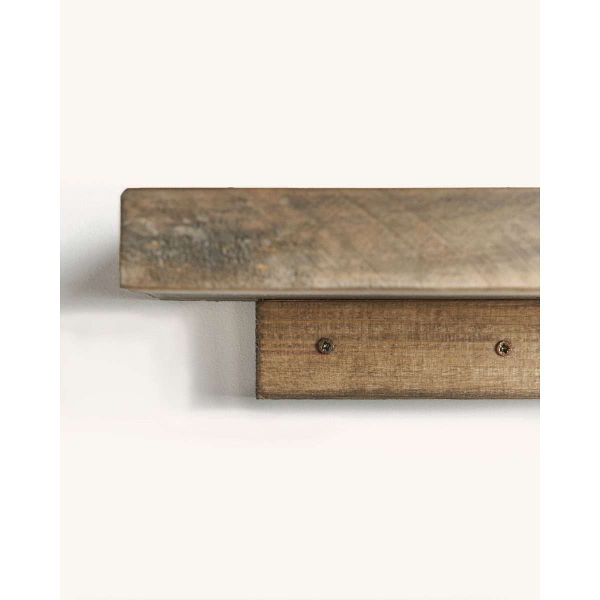 Table de chevet flottante bois massif recyclé marron - KAPUR marron, HANNUN
