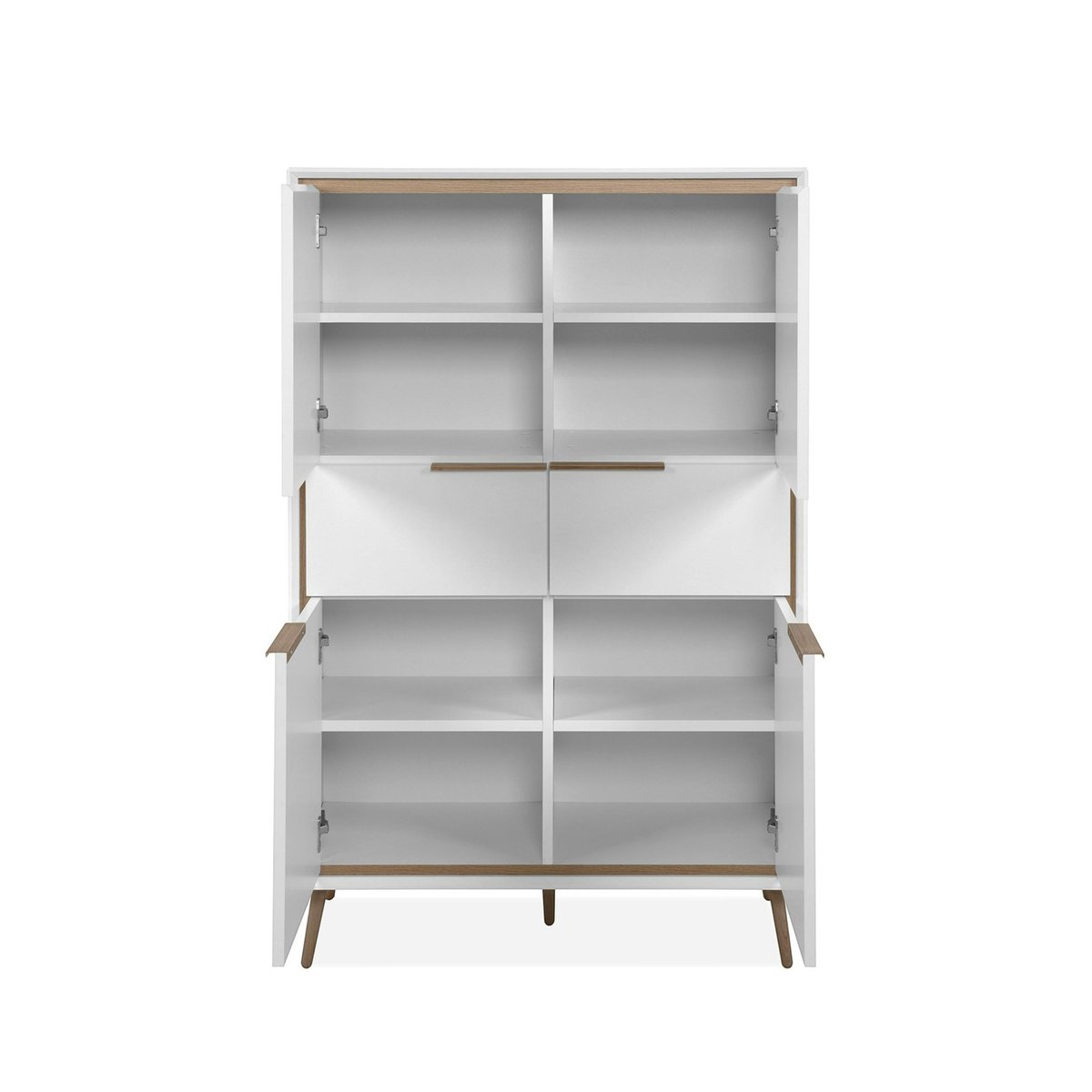 Buffet haut blanc 4 portes 2 tiroirs AVIO blanc, PIER IMPORT