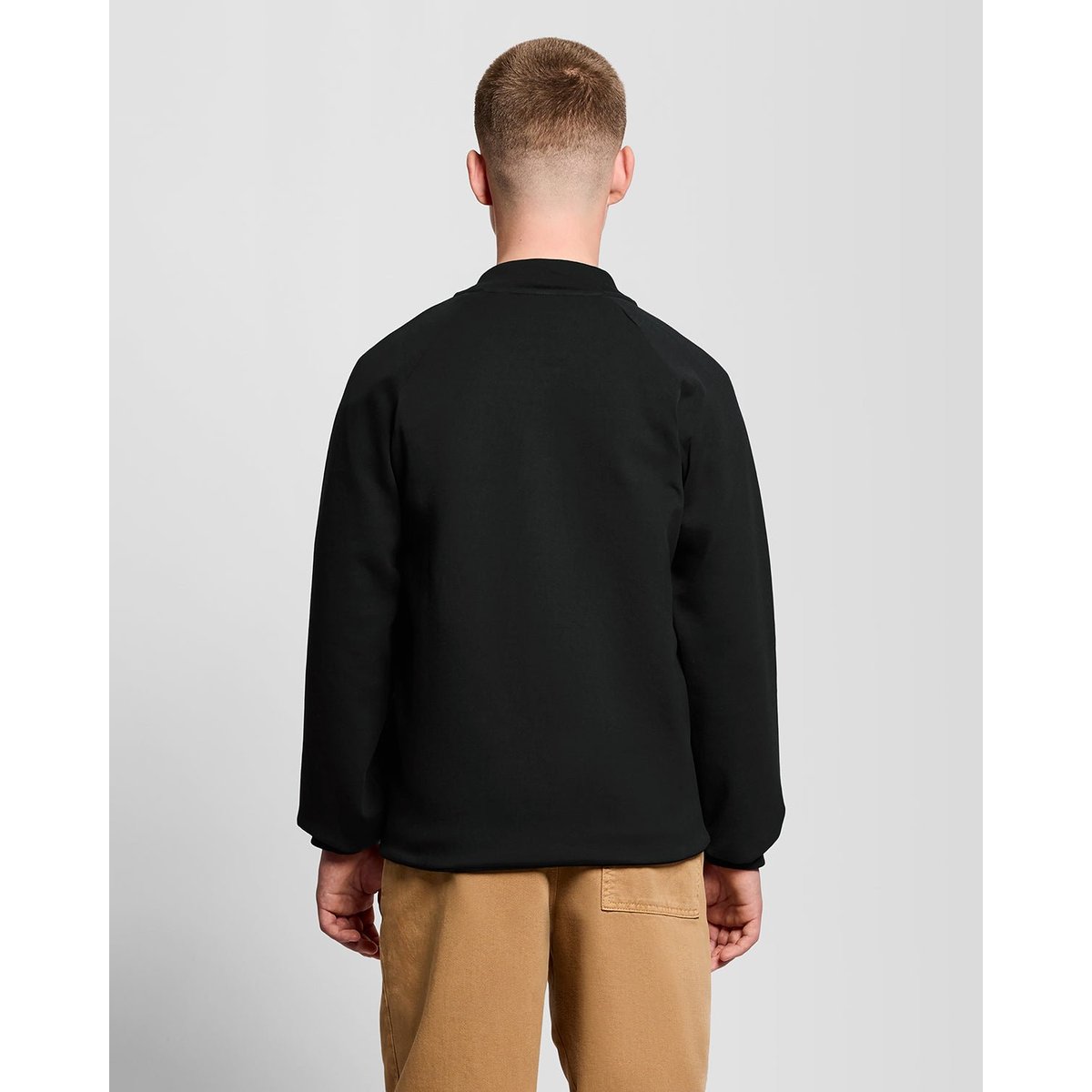 Veste bomber en mélange de coton noir jais, LYLE & SCOTT