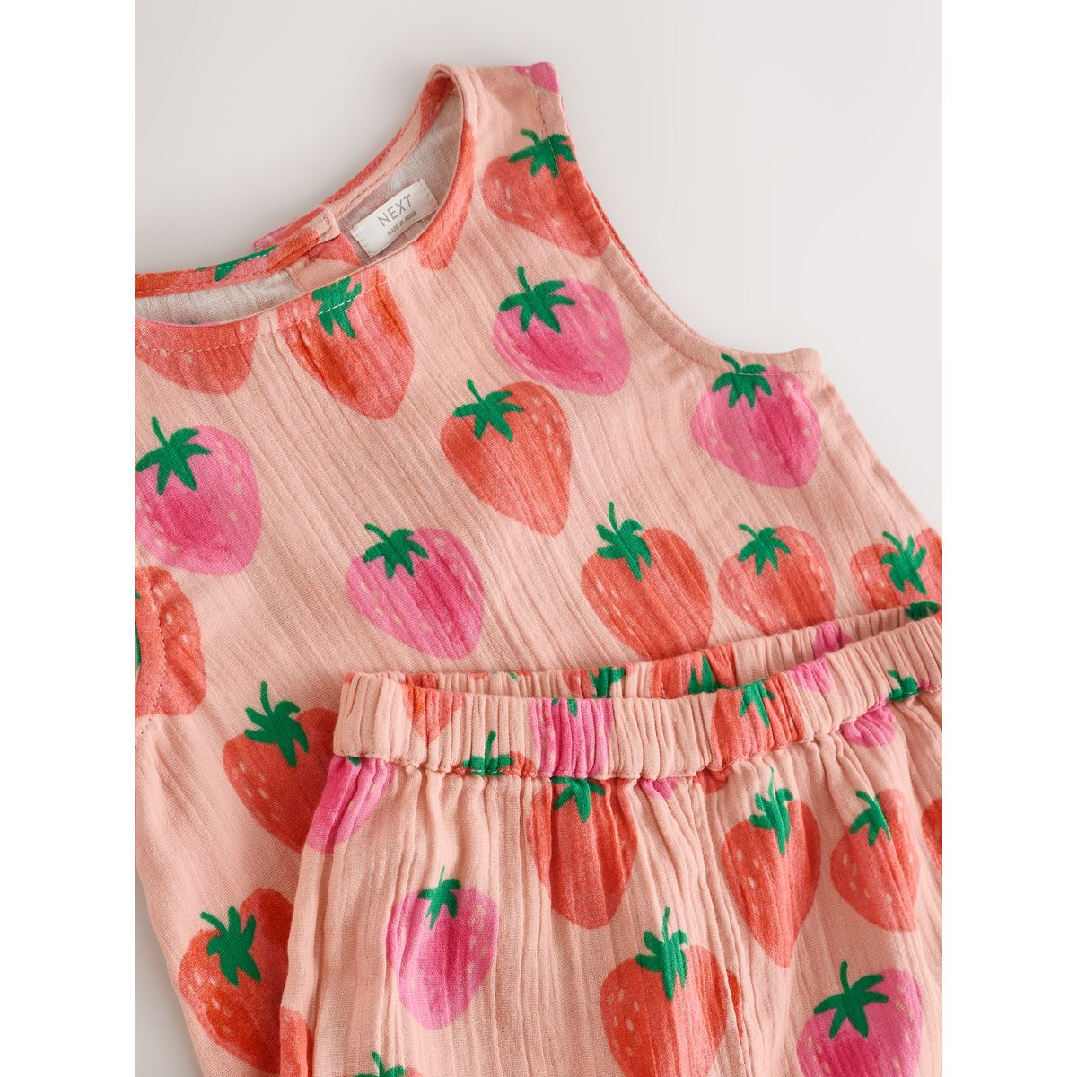 Ensemble haut et pantalon impression rose fraise, NEXT