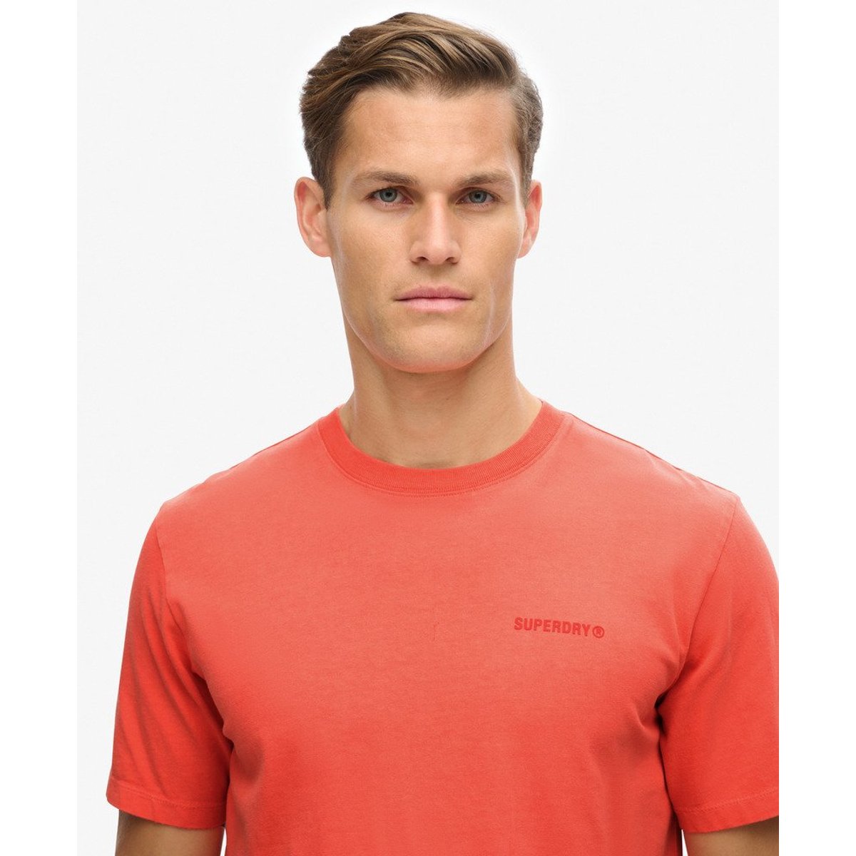 T-shirt ample surteint à logo corail chaud, SUPERDRY