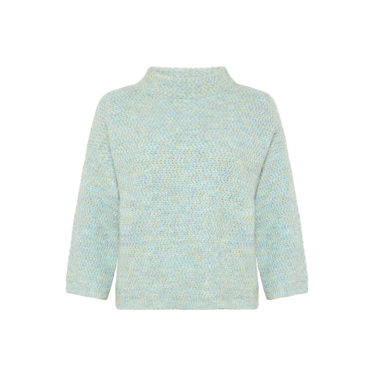 Pull-over en maille à col droit light blue/cream, CARTOON
