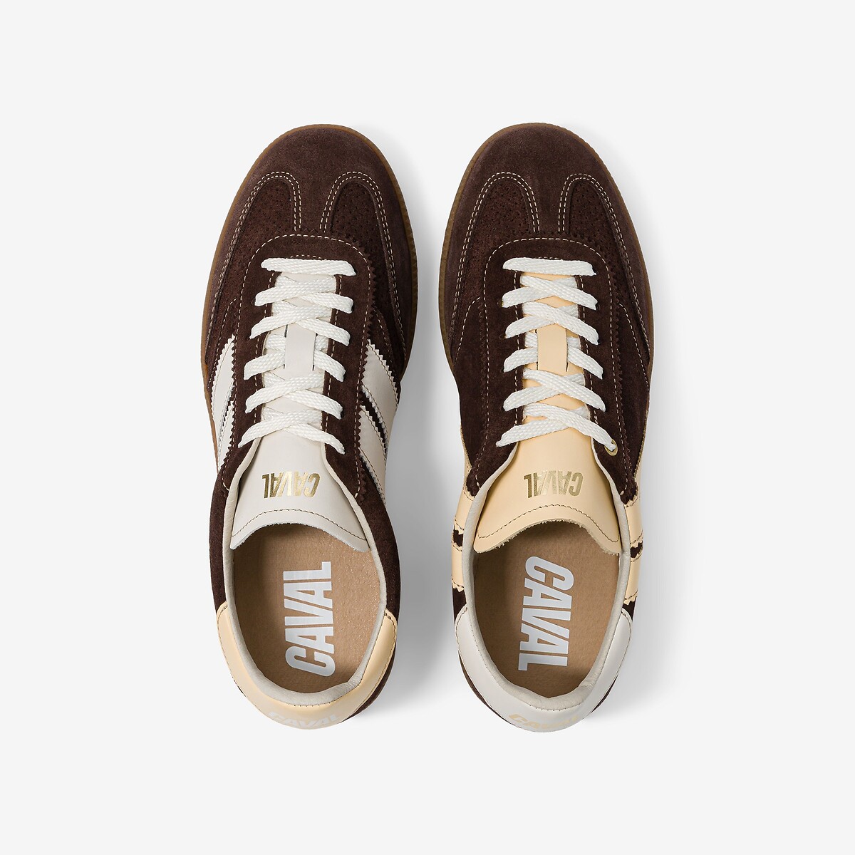 Baskets en cuir suédé Pulse marron, CAVAL