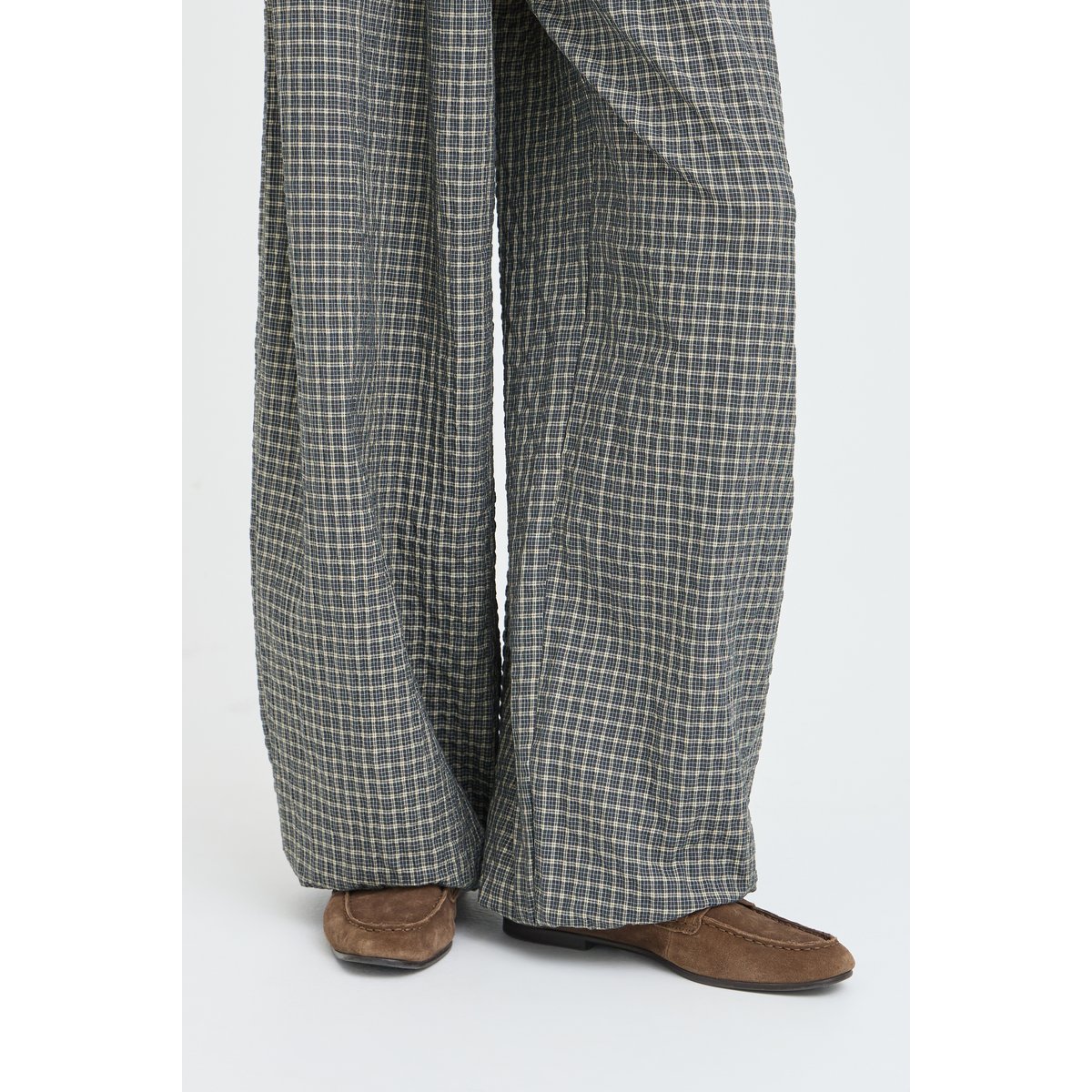 Pantalon gris byxjubia asphalt check, B.YOUNG