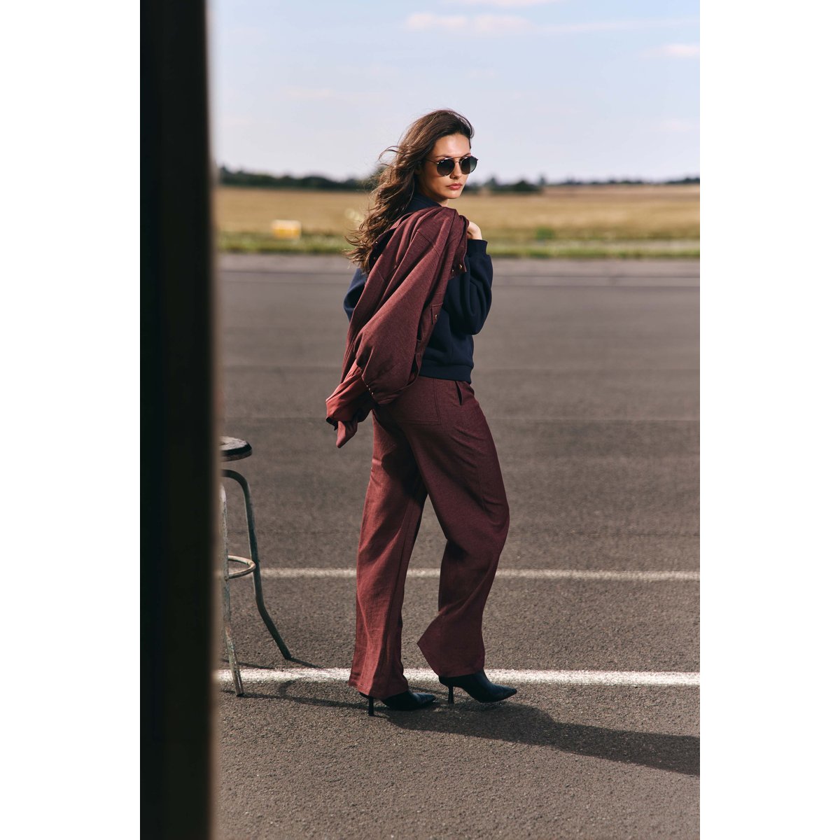 PANTALON uni PELYA 55-bordeaux, LA PETITE ETOILE