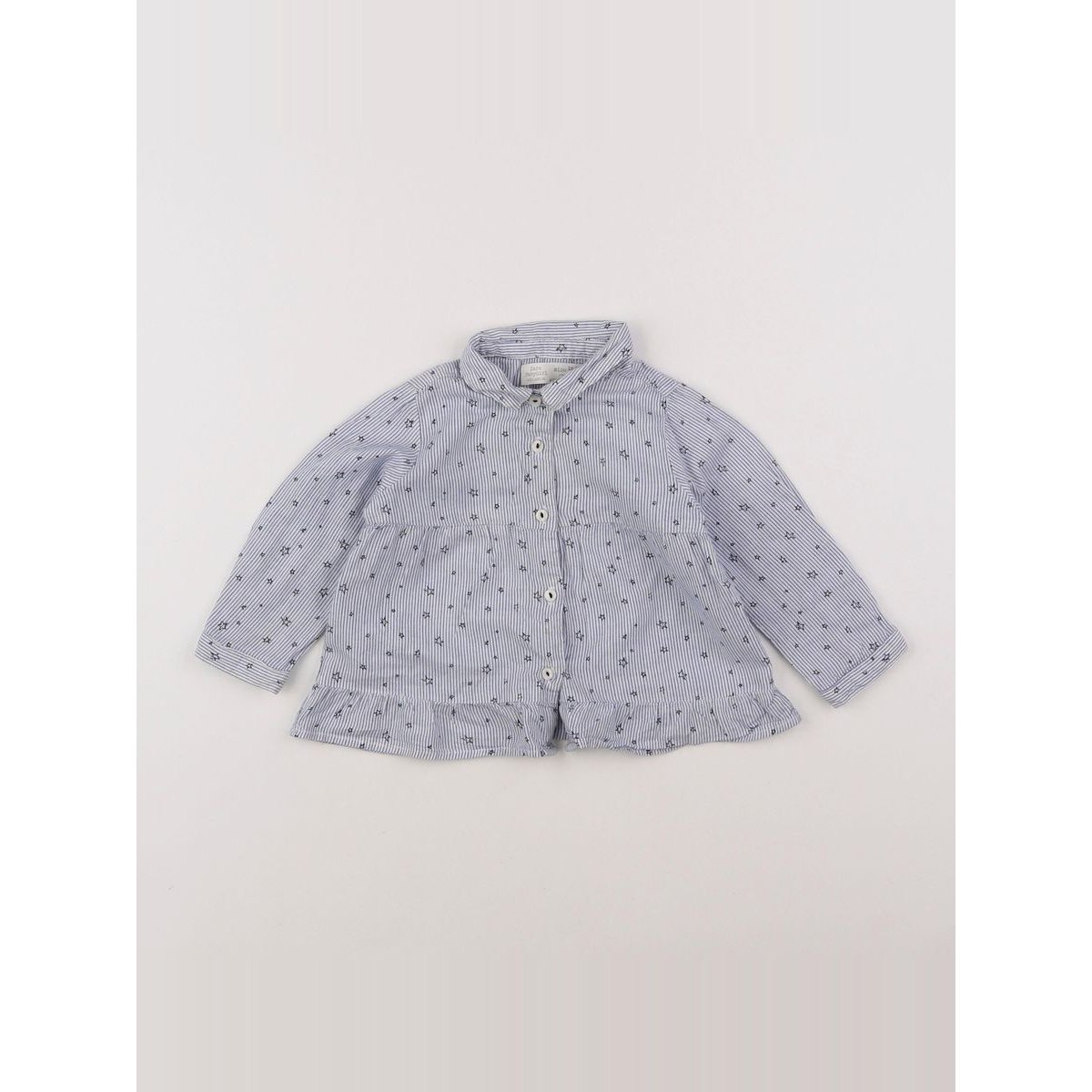 Blouse - Etat satisfaisant blanc, bleu, ZARA