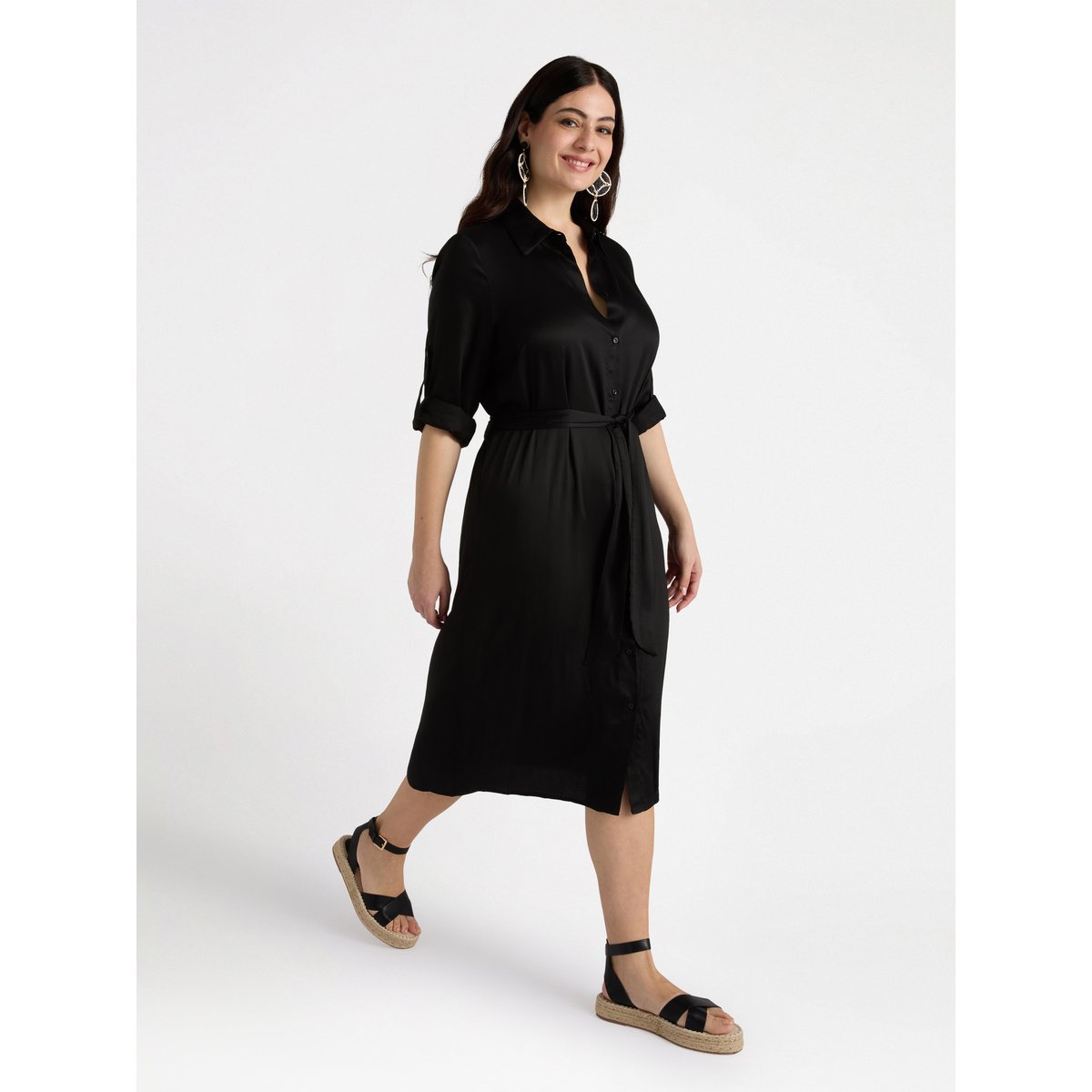 Robe chemise - POWER noir, FIORELLA RUBINO