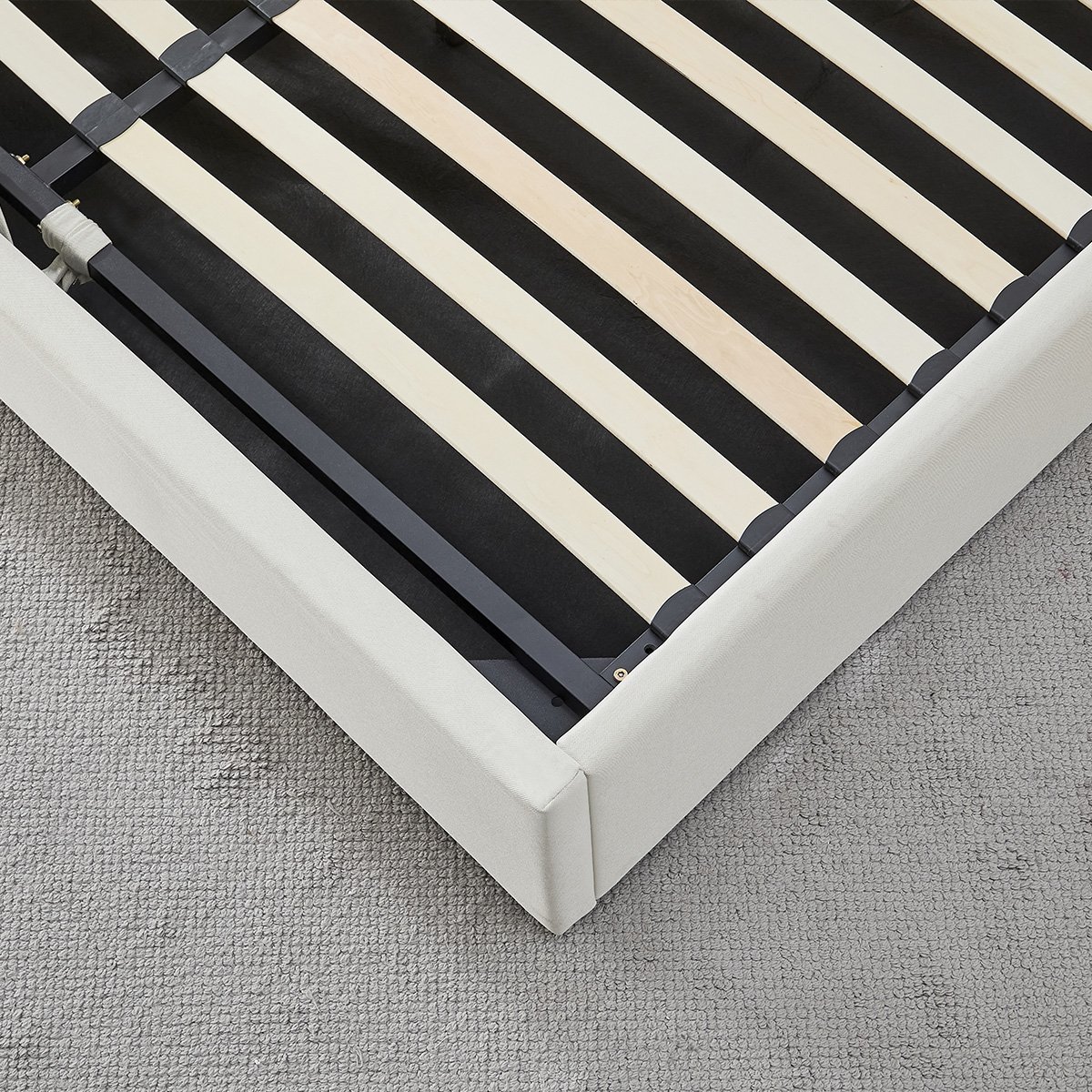 Lit coffre ATLAS beige, OLYMPE LITERIE