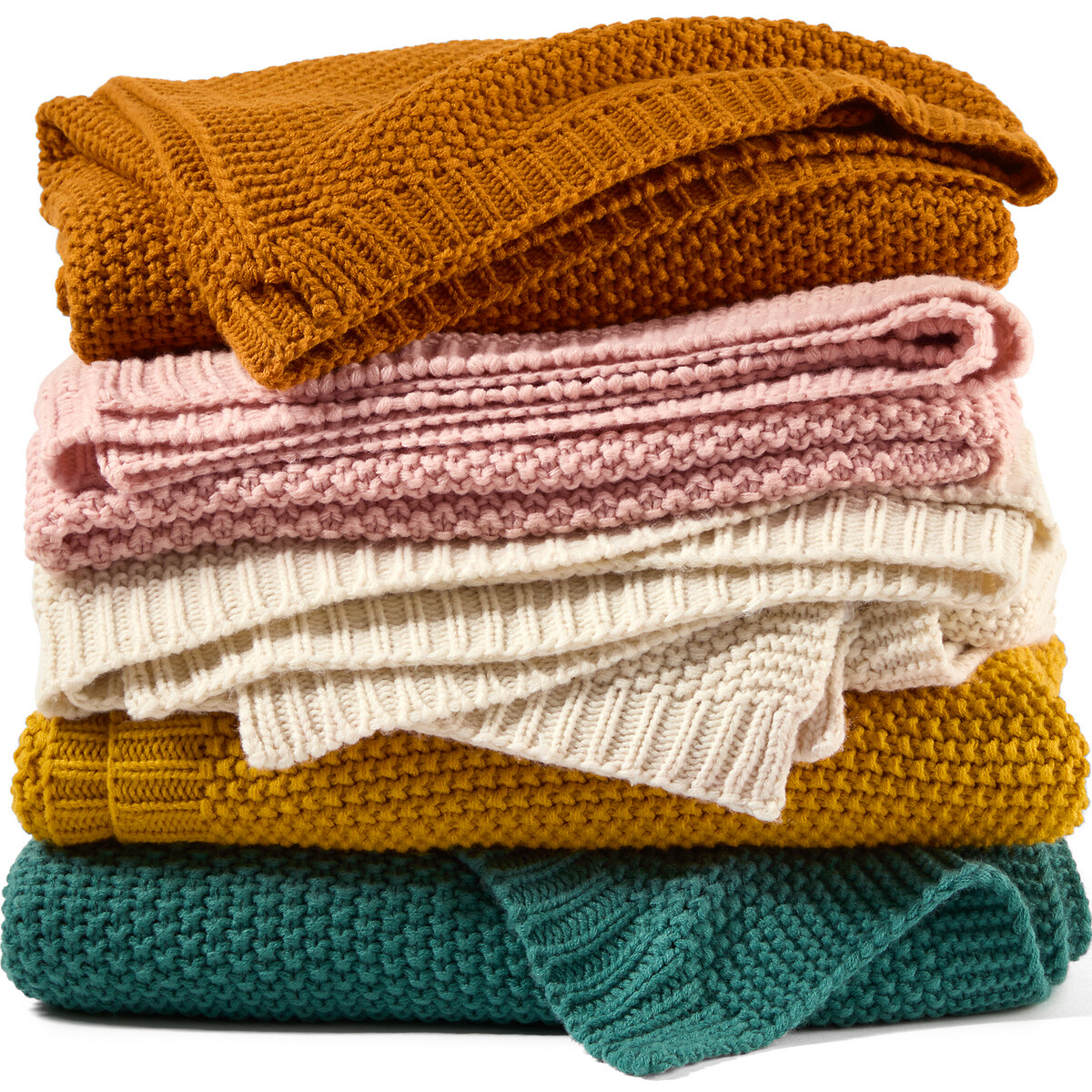 Plaid tricot Westport havane, LA REDOUTE INTERIEURS