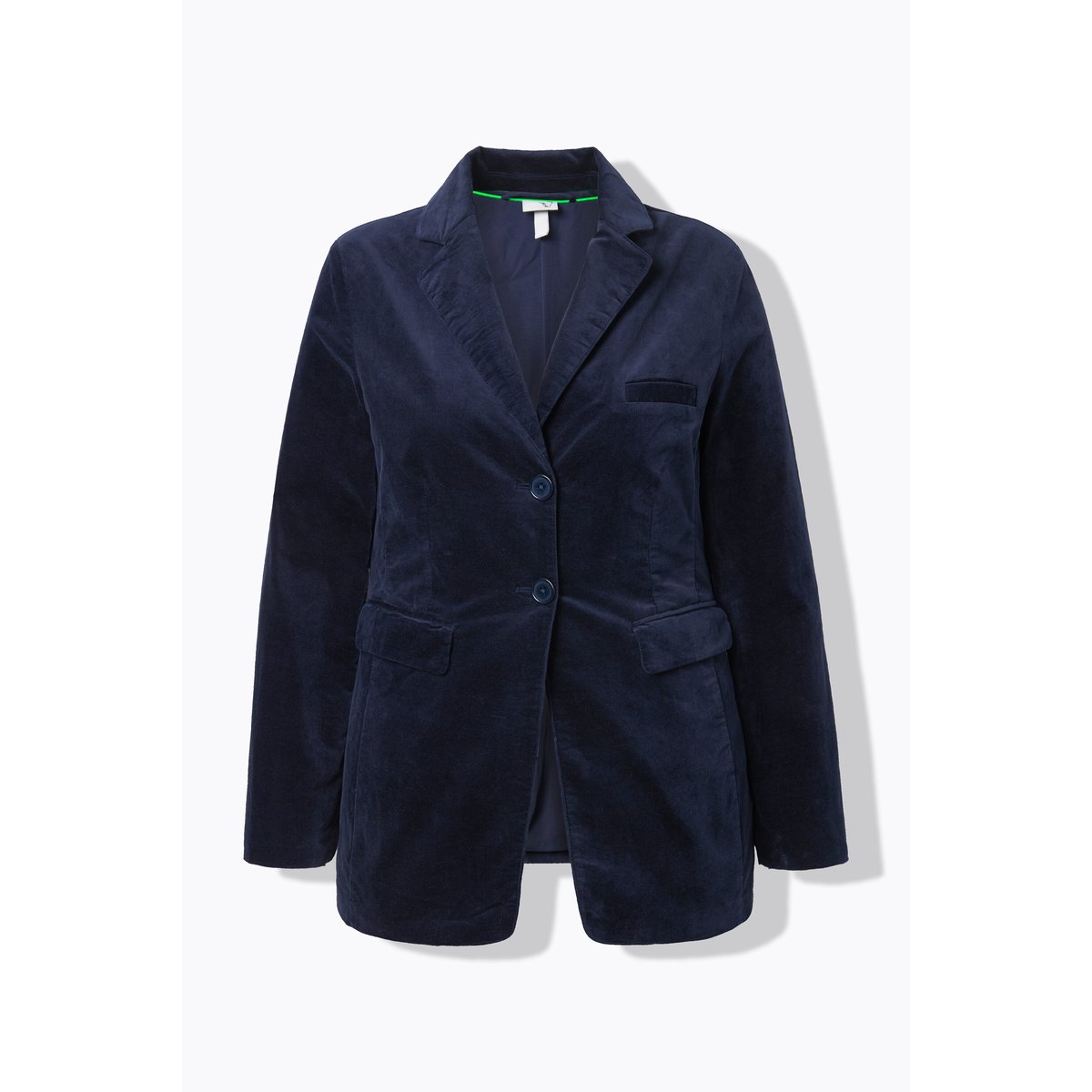 Blazer en velours légèrement cintré marine, ULLA POPKEN