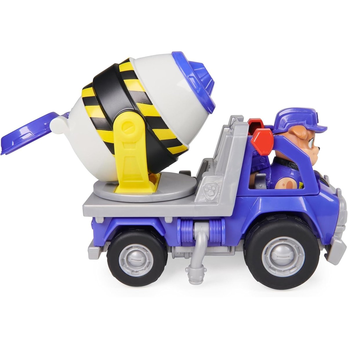 Rubble & Crew - Véhicule de construction de bétonnière avec figurine mixte multicolore, SPIN MASTER