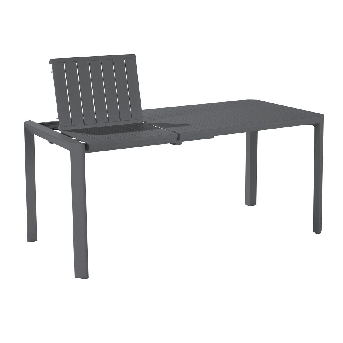 Table de jardin extensible en aluminium, IDAHO gris / argent, NATERIAL