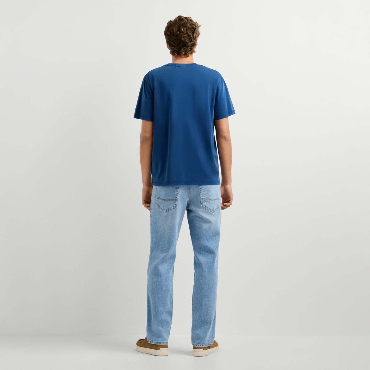 T-shirt manches courtes à petit logo encre bleue, PEPE JEANS