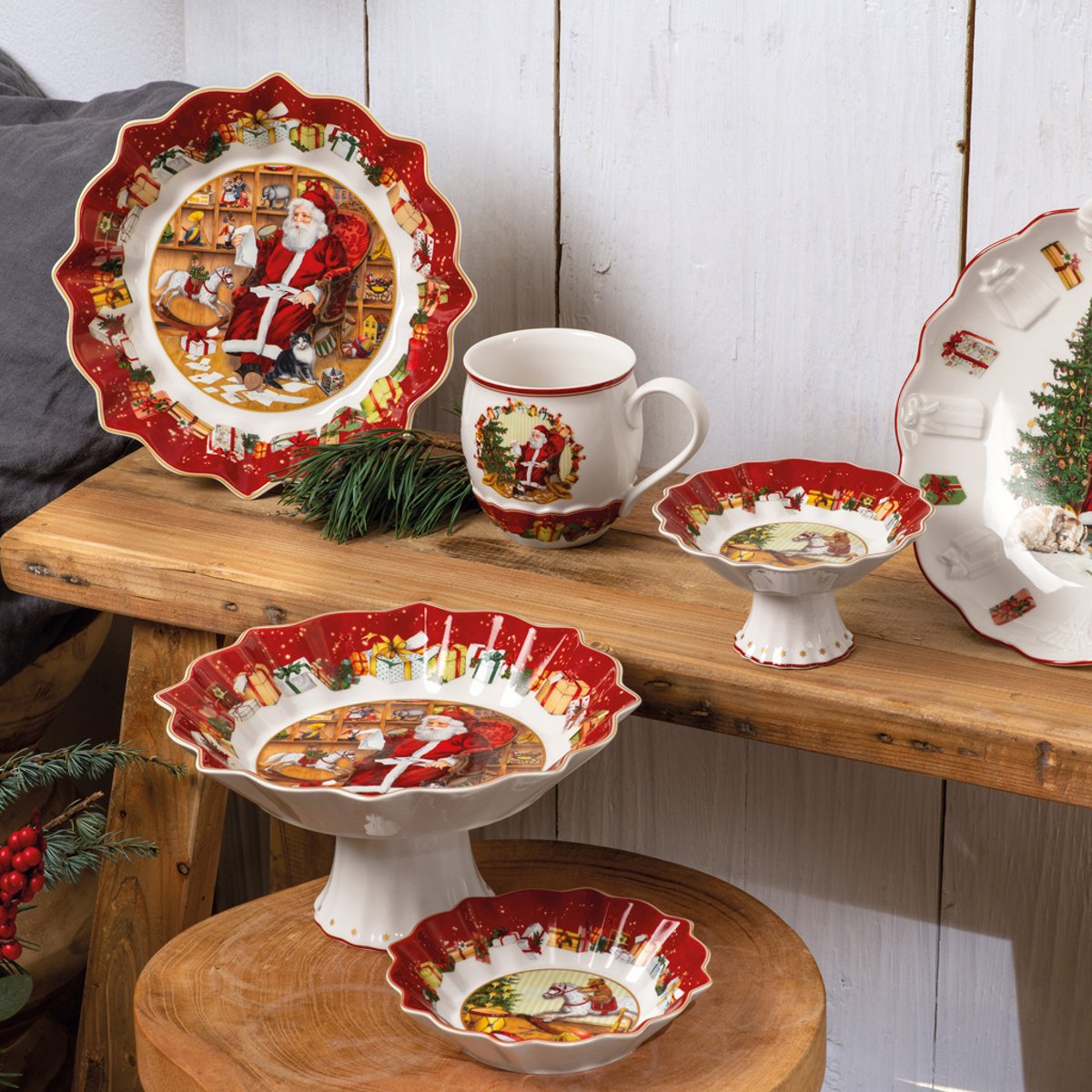 Coupe Grde, Père Noël Lit Liste Cadeaux TOY'S FANTASY multicolore, VILLEROY & BOCH