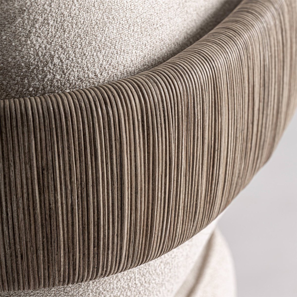 Fauteuil contemporain en rotin beige et rotin marron, RECOLLECTION