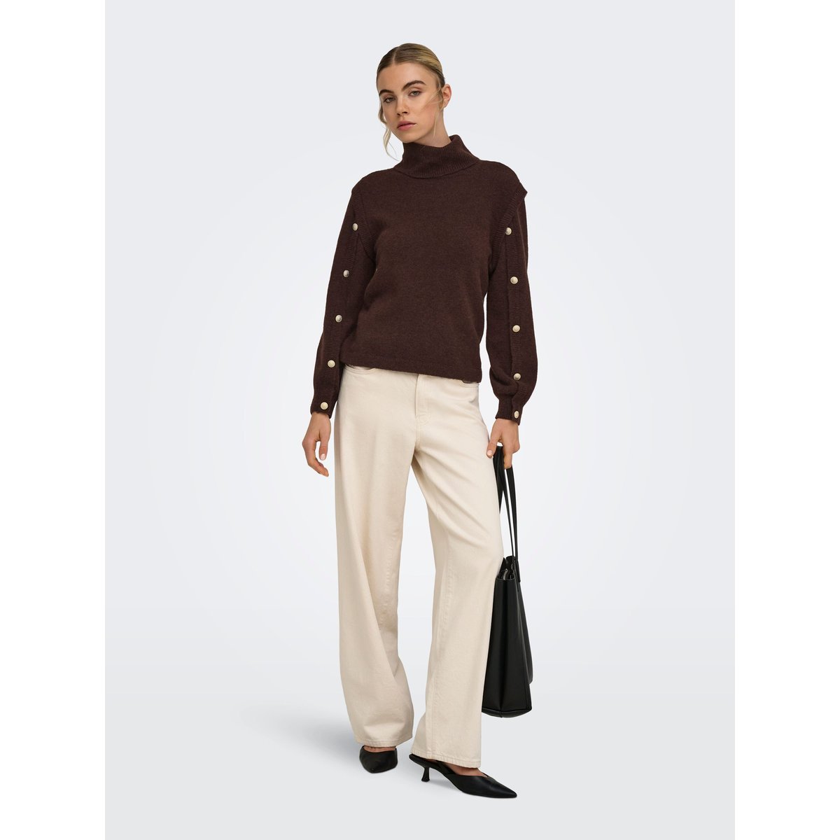 Pull En Maille marron - deep mahogany 1, ONLY