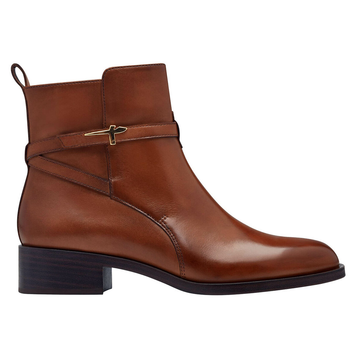 Leather Ankle Boots cognac, TAMARIS