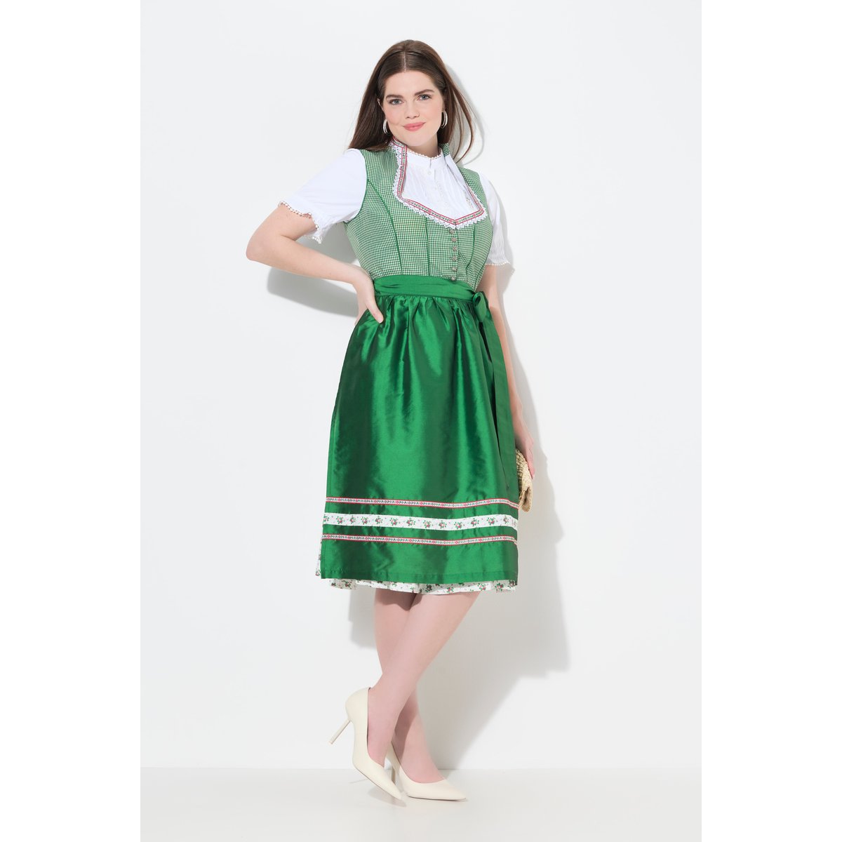 Dirndl sans manches vert gazon, ULLA POPKEN