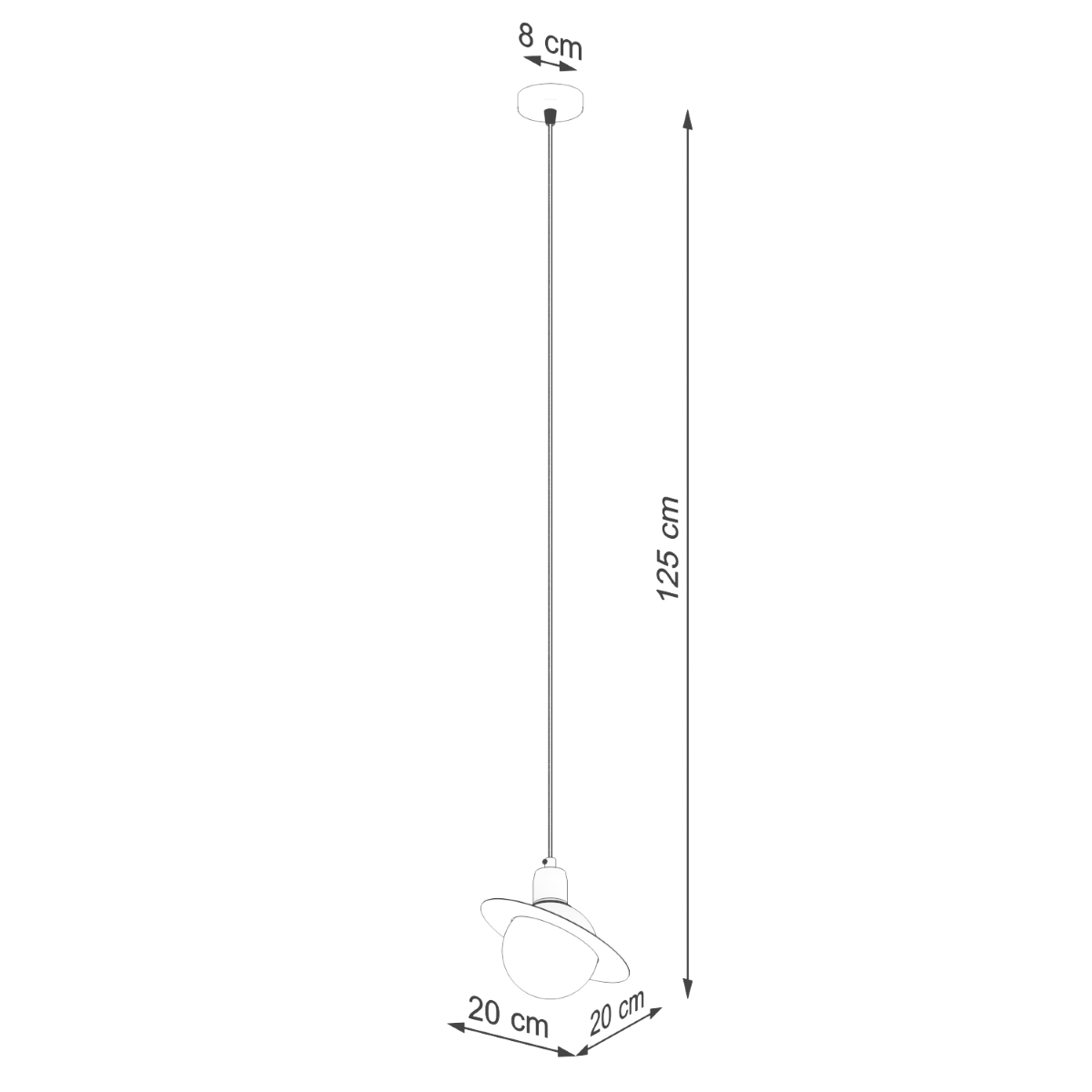 Suspension Acier Noir G9 1 Hyperion noir, EDEN
