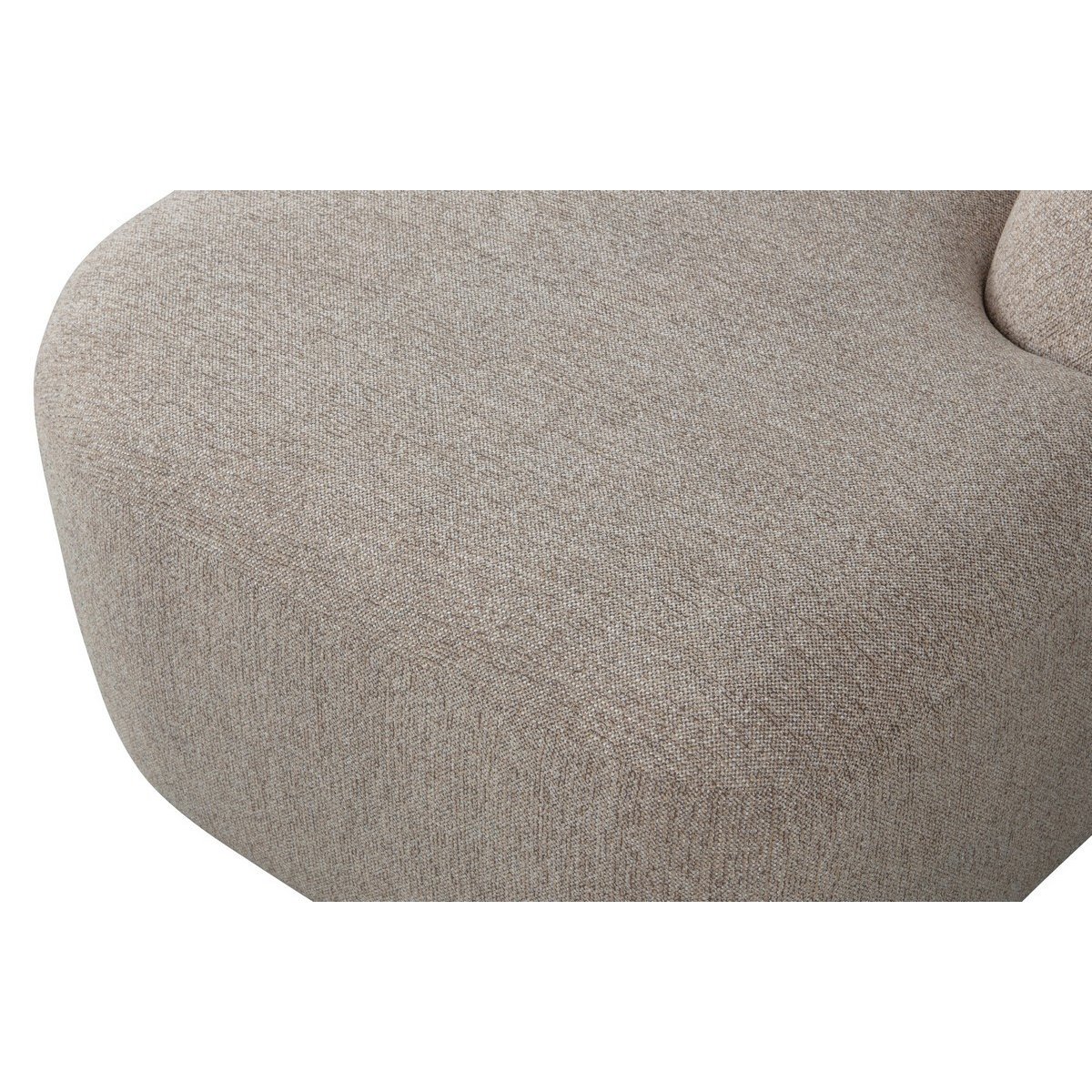 Canapé d'angle droit tissu SLOPING naturel mélangé, WOOOD