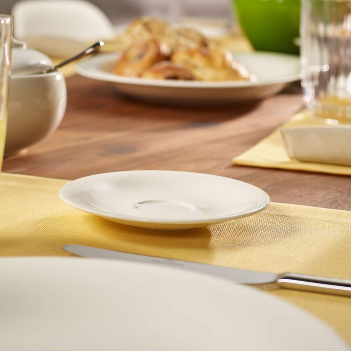 Soucoupe Tasse Moka NEW COTTAGE blanc, VILLEROY & BOCH