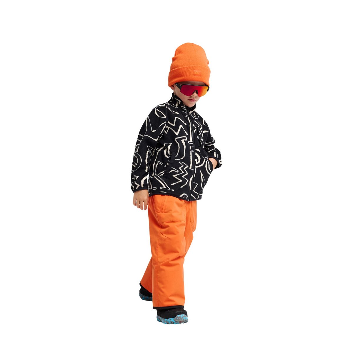 Polaire zippée intégrale NO DESTINATION noir black kids spiral, QUIKSILVER