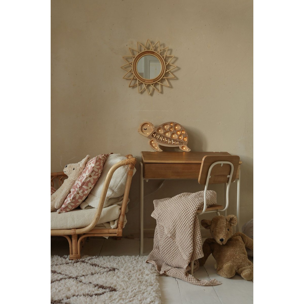 Lampe Veilleuse Tortue Dune de sable beige, LITTLE LIGHTS