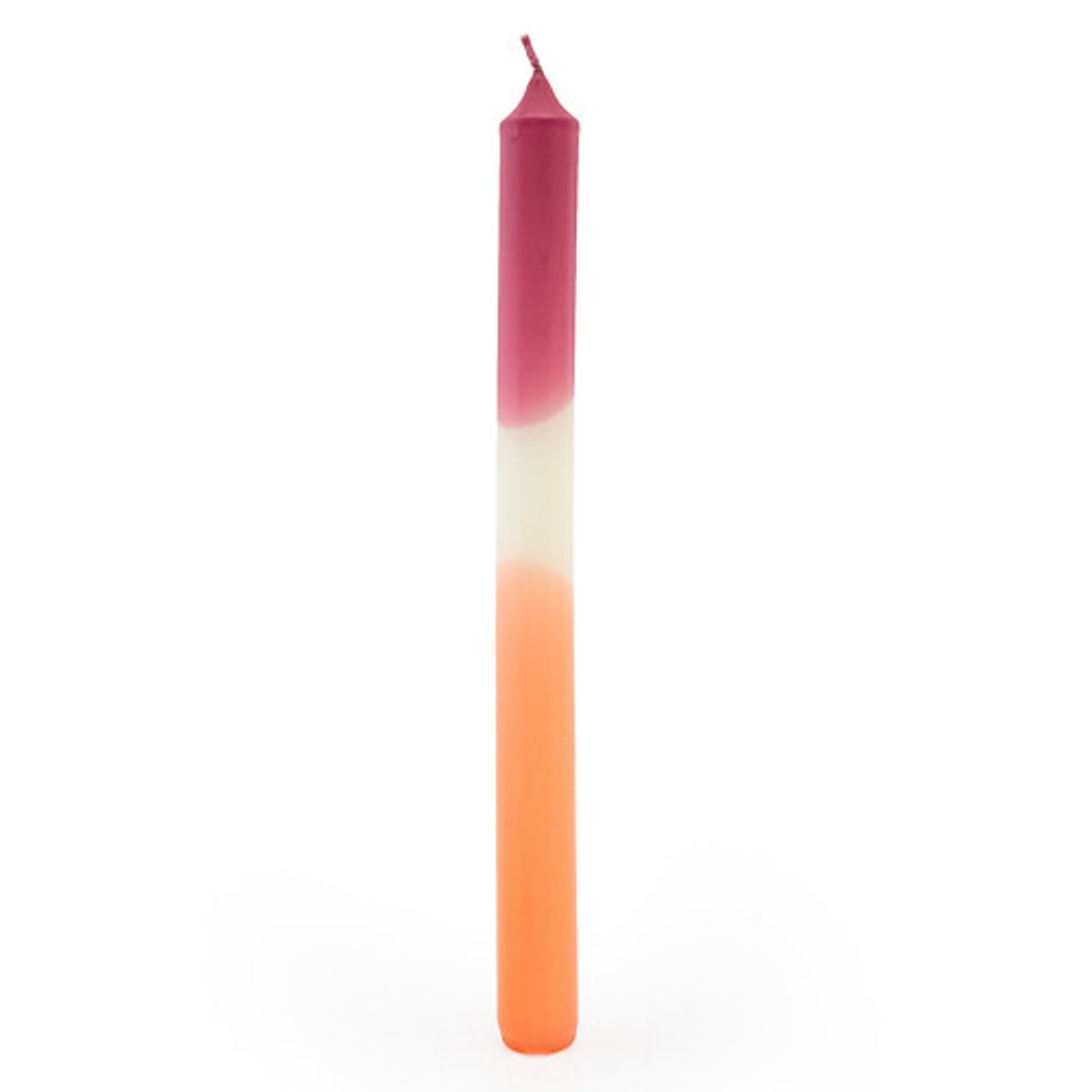Set of 6 Two-Tone Dinner Candles pink, SO'HOME