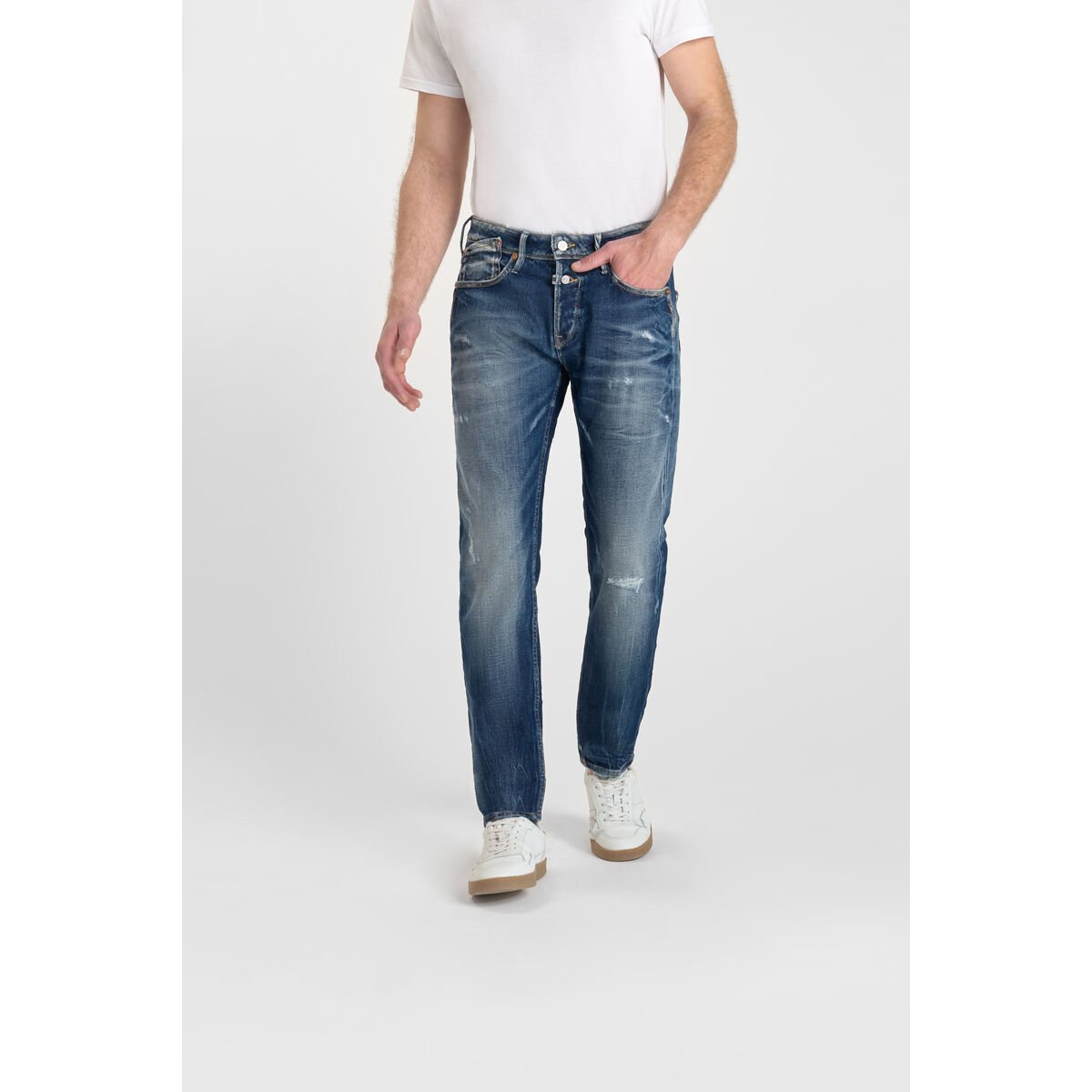 Jeans slim stretch 700/11, longueur 34 blue, LE TEMPS DES CERISES