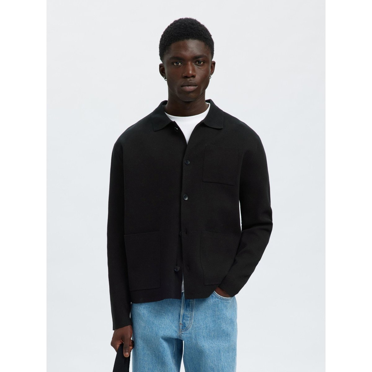 Cardigan En Maille black, SELECTED