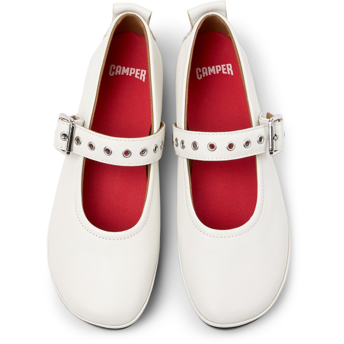 Ballerines Right Nina Smooth Leather blanc naturel, CAMPER