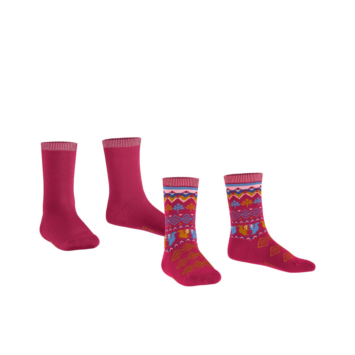 Chaussettes Nordic 2-Pack Opaque rouge, ESPRIT