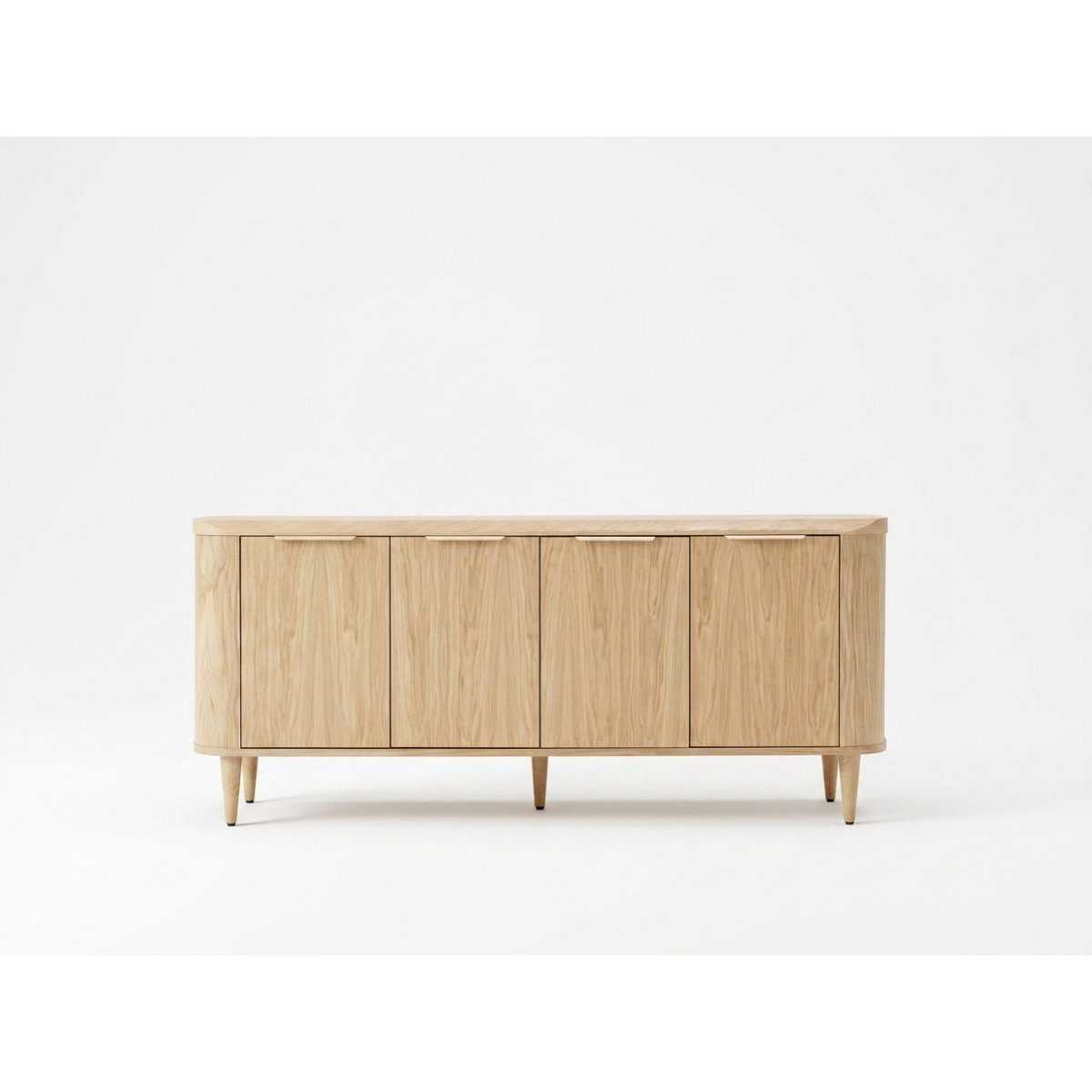 Buffet bas en 4 portes 200 cm, MAZARGUES marron clair, BOBOCHIC
