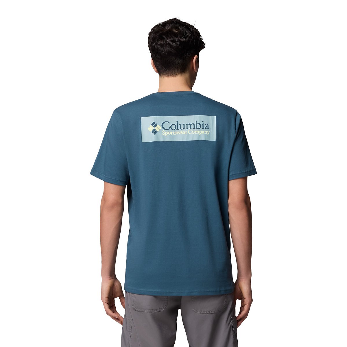 Crew Neck T-Shirt with Short Sleeves blue, COLUMBIA