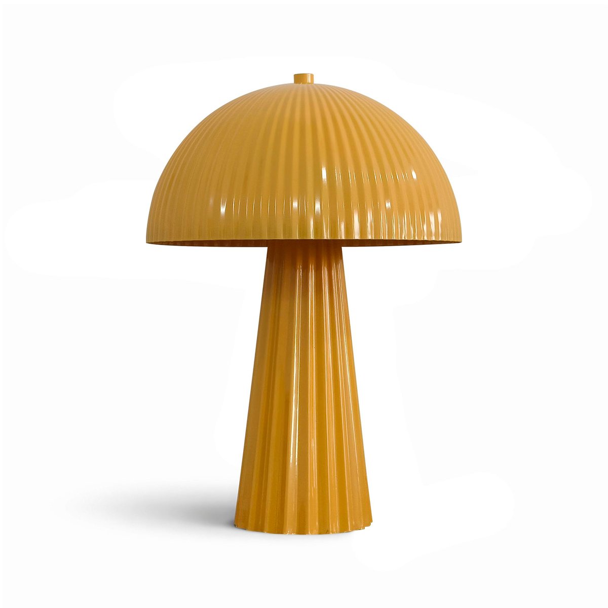 Lampe à poser en métal strié H36 cm, THALIA safran, NOW'S HOME