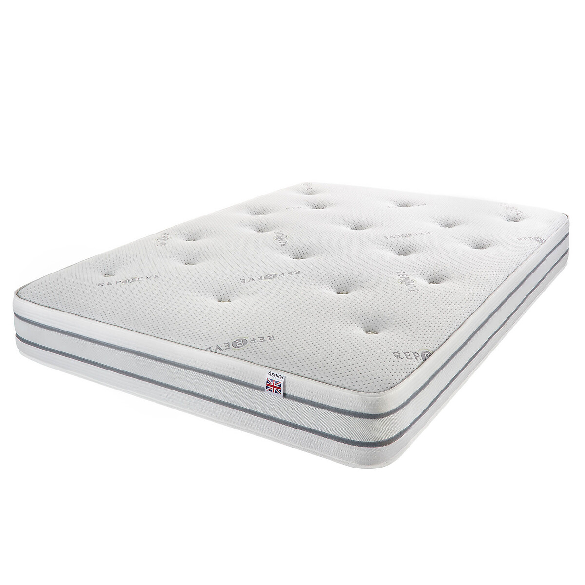 Eco Reprieve Dual Sided Pocket+ Mattress white, ASPIRE