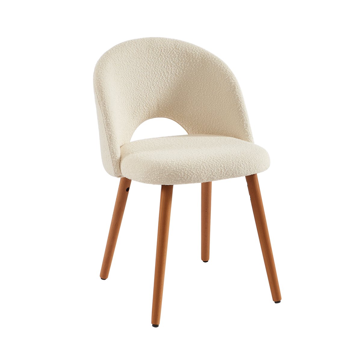 Chaises en tissu bouclette (lot de 6) SIMONE blanc cassé, SORELH
