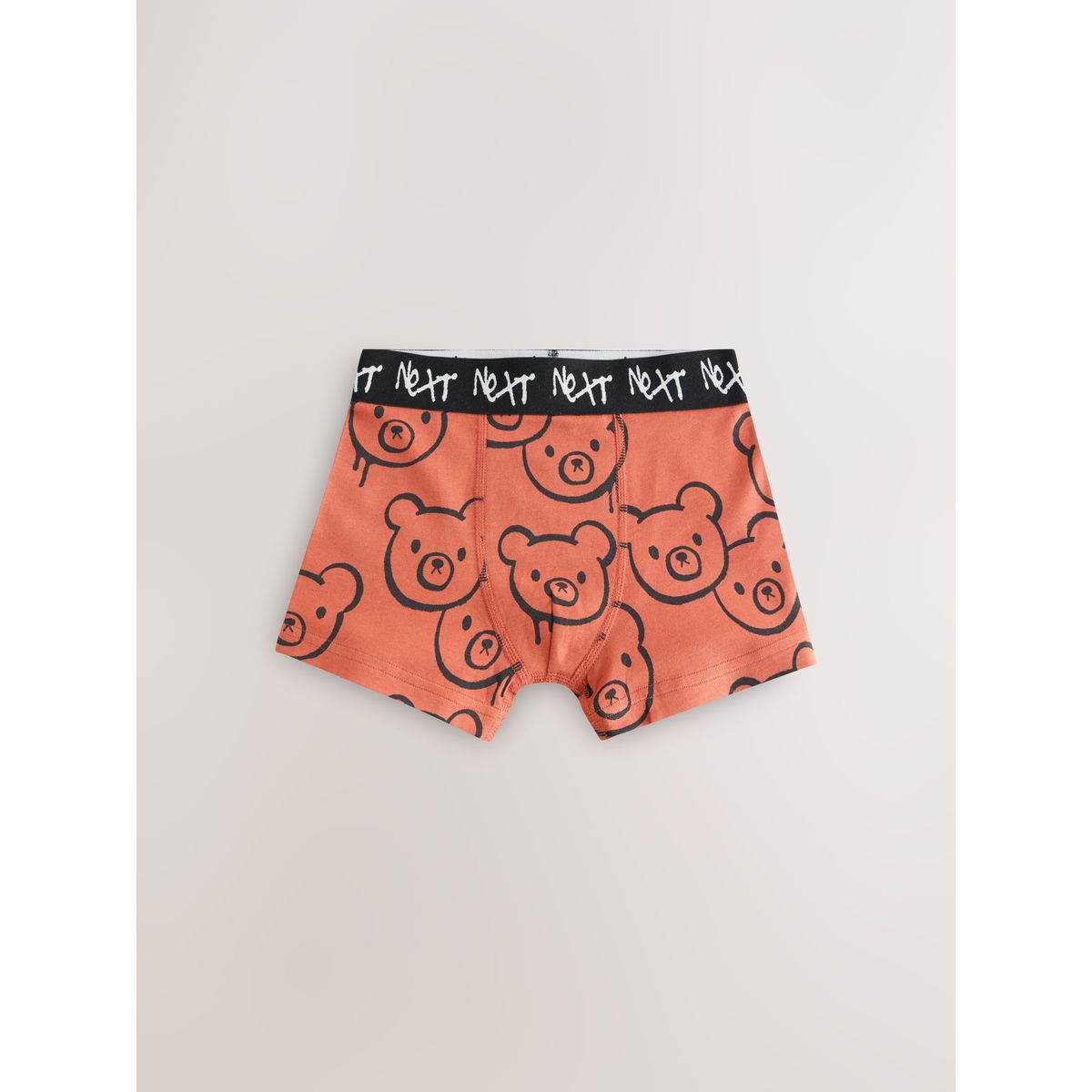 Boxer junior à motif personnage, lot de 5 caractère rouille/noir, NEXT