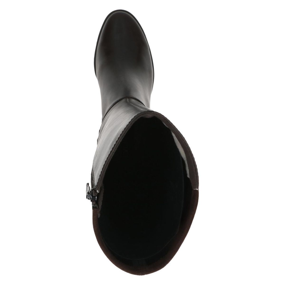 Bottes en cuir marron foncé combiné, CAPRICE