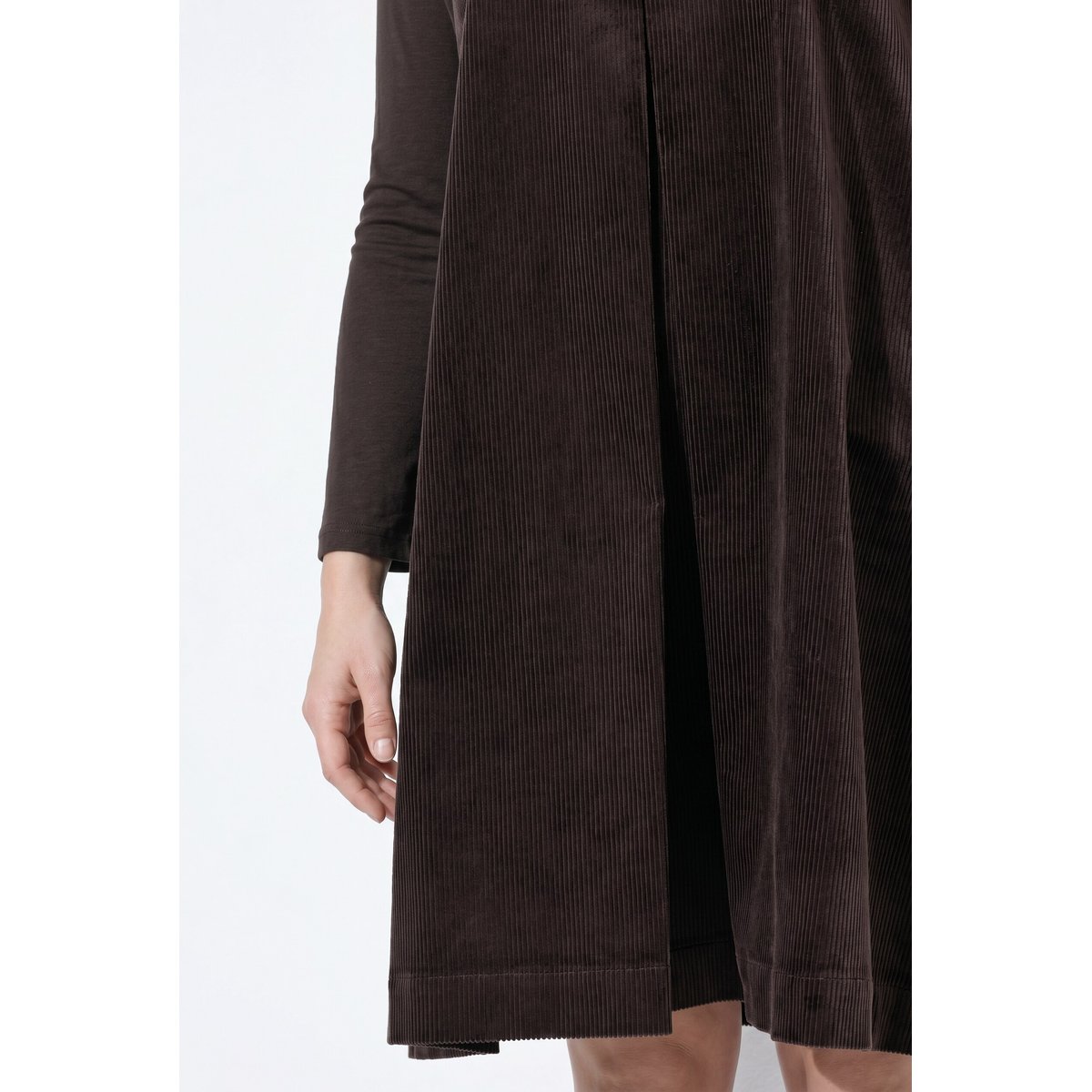 Robe en velours sans manches noir marron, ULLA POPKEN
