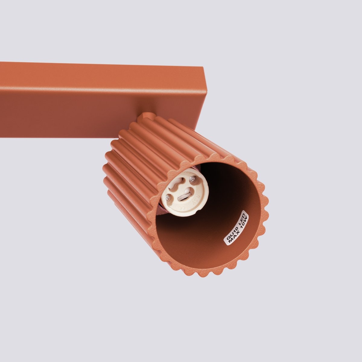 Plafonnier Aluminium Ocre Rouge GU10 2 Karbon rouge, EDEN
