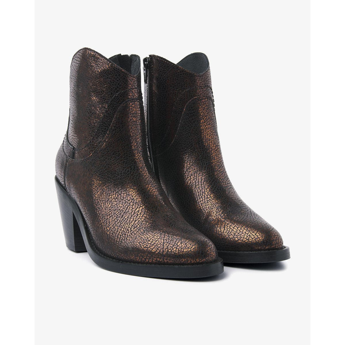 Bottines en daim MARA DENVER bronze métallique, VIA VAI