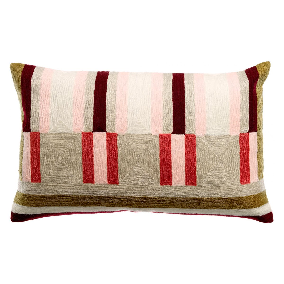 Coussin brodé Jason mousse, VIVARAISE