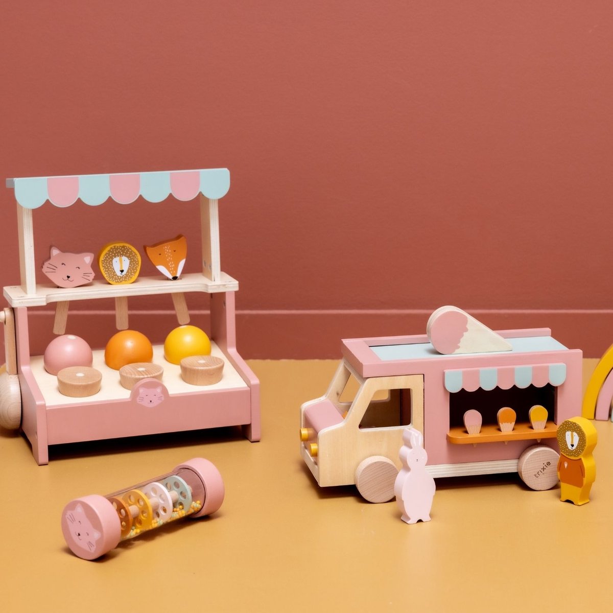 Stand de glaces beige, rose, bleu, TRIXIE