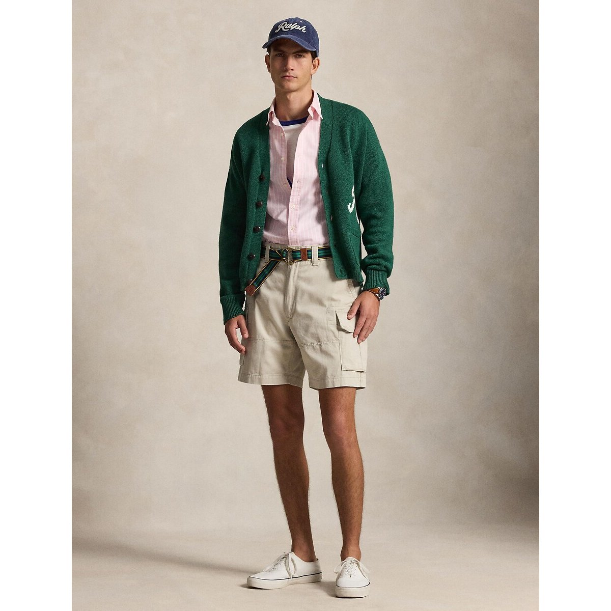 Short cargo Gellar Relaxed Fit beige chiné, POLO RALPH LAUREN