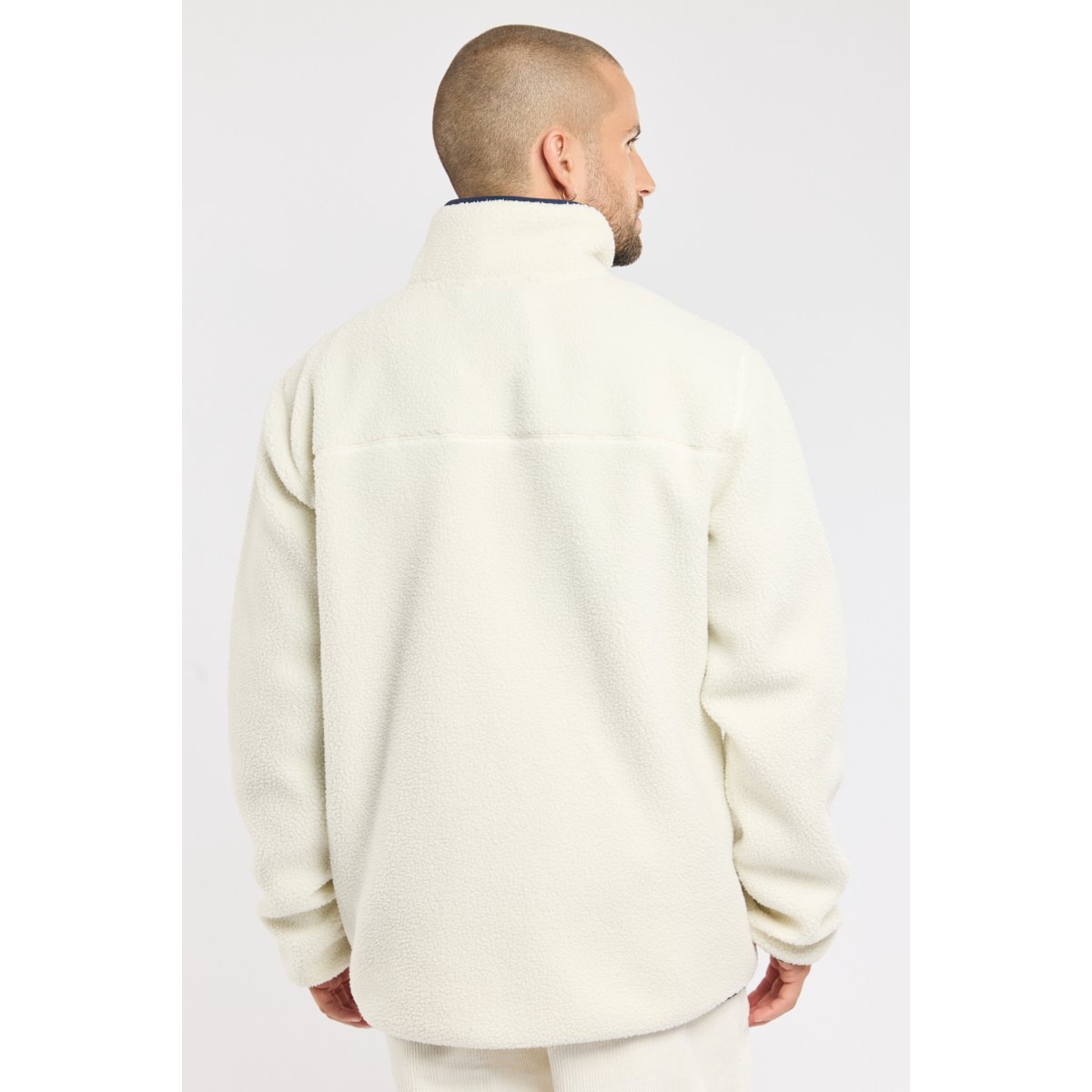 Veste polaire moutonnée PATERSON en polyester recyclé pour homme ecru, BERMUDES